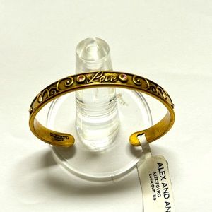 ALEX AND AND LOVE AFFECTION JOY LIGHT CUFF BRACELET Bronze Color 2017